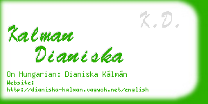 kalman dianiska business card