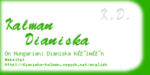 kalman dianiska business card